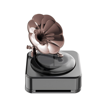 Retro Solar Phonograph Car Aroma Rotating Diffuser Fashion Women's Automotive Perfume In-Car Fragrance Ornament