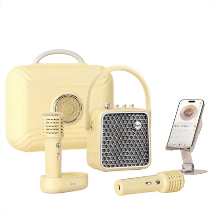 Divoom Dianyin Karaoke Bluetooth Speaker Microphone All-in-One Home Microphone for Singing, Small Home KTV