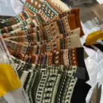 Autumn/Winter Mid-Calf Socks: Retro Boho Native Striped Knit Tights for Women photo review