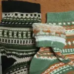 Autumn/Winter Mid-Calf Socks: Retro Boho Native Striped Knit Tights for Women photo review