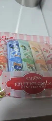 Hand Cream with Ice Cream, Snowflakes, Fruits, Strawberry, and Peach photo review
