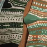 Autumn/Winter Mid-Calf Socks: Retro Boho Native Striped Knit Tights for Women photo review