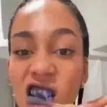 Small Purple Bottle Cross border Purple Bright White Toothpaste for Cleaning Oral Teeth, Whitening Teeth, Color Mixing and Care of Gums Bottle Press photo review