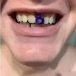 Small Purple Bottle Cross border Purple Bright White Toothpaste for Cleaning Oral Teeth, Whitening Teeth, Color Mixing and Care of Gums Bottle Press photo review