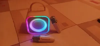 Divoom Dianyin Karaoke Bluetooth Speaker Microphone All-in-One Home Microphone for Singing, Small Home KTV photo review